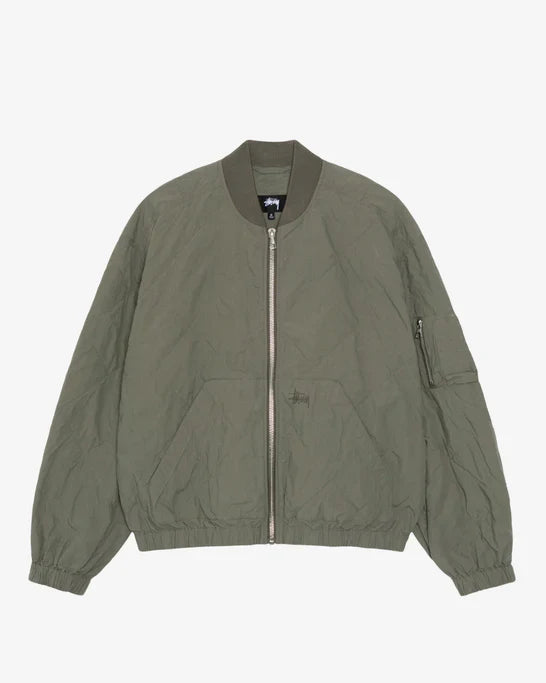 Stüssy - Men's Lightweight Cotton Bomber - (Olive)