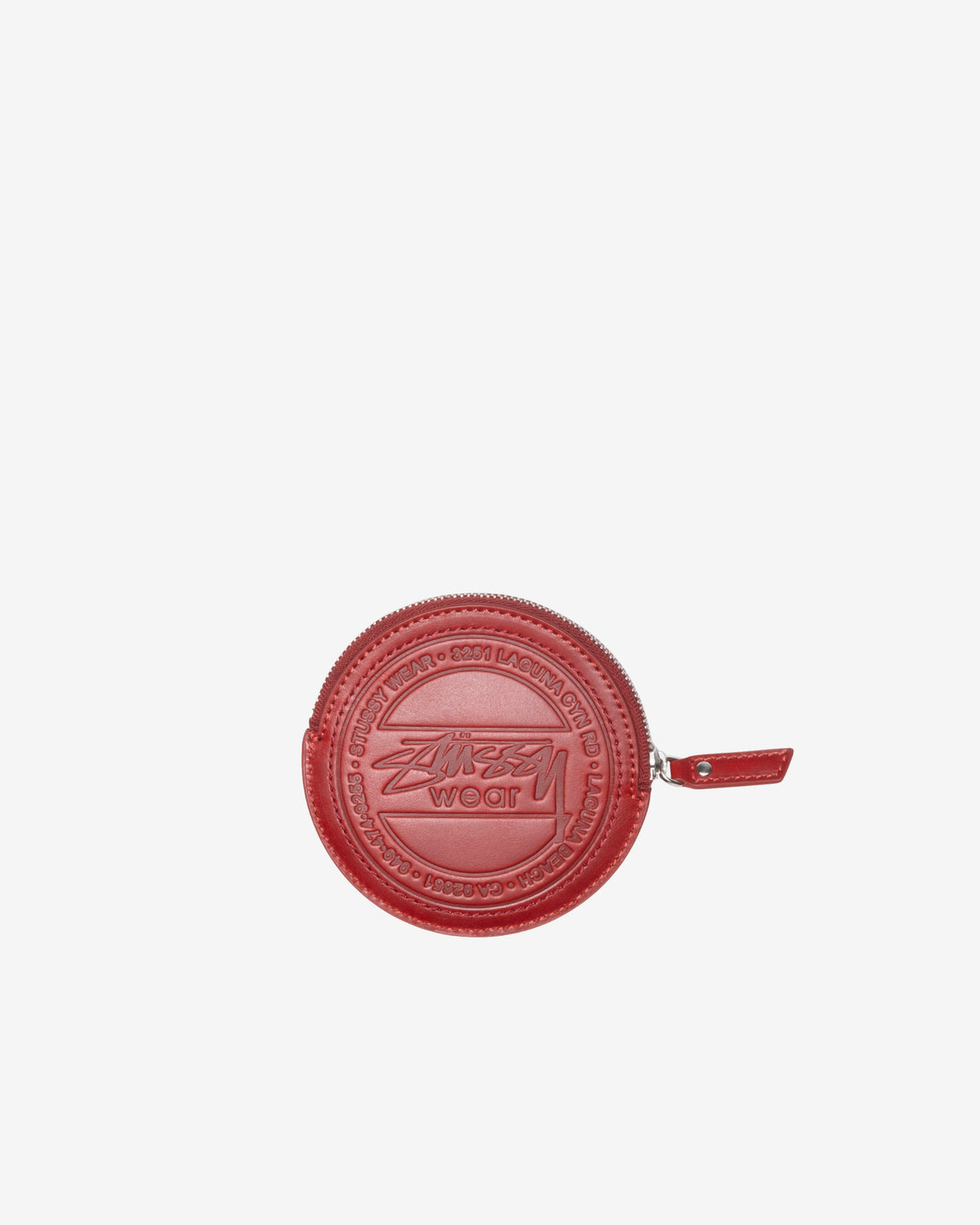 Stüssy - Men's Surf Dot Leather Pouch - (Red)