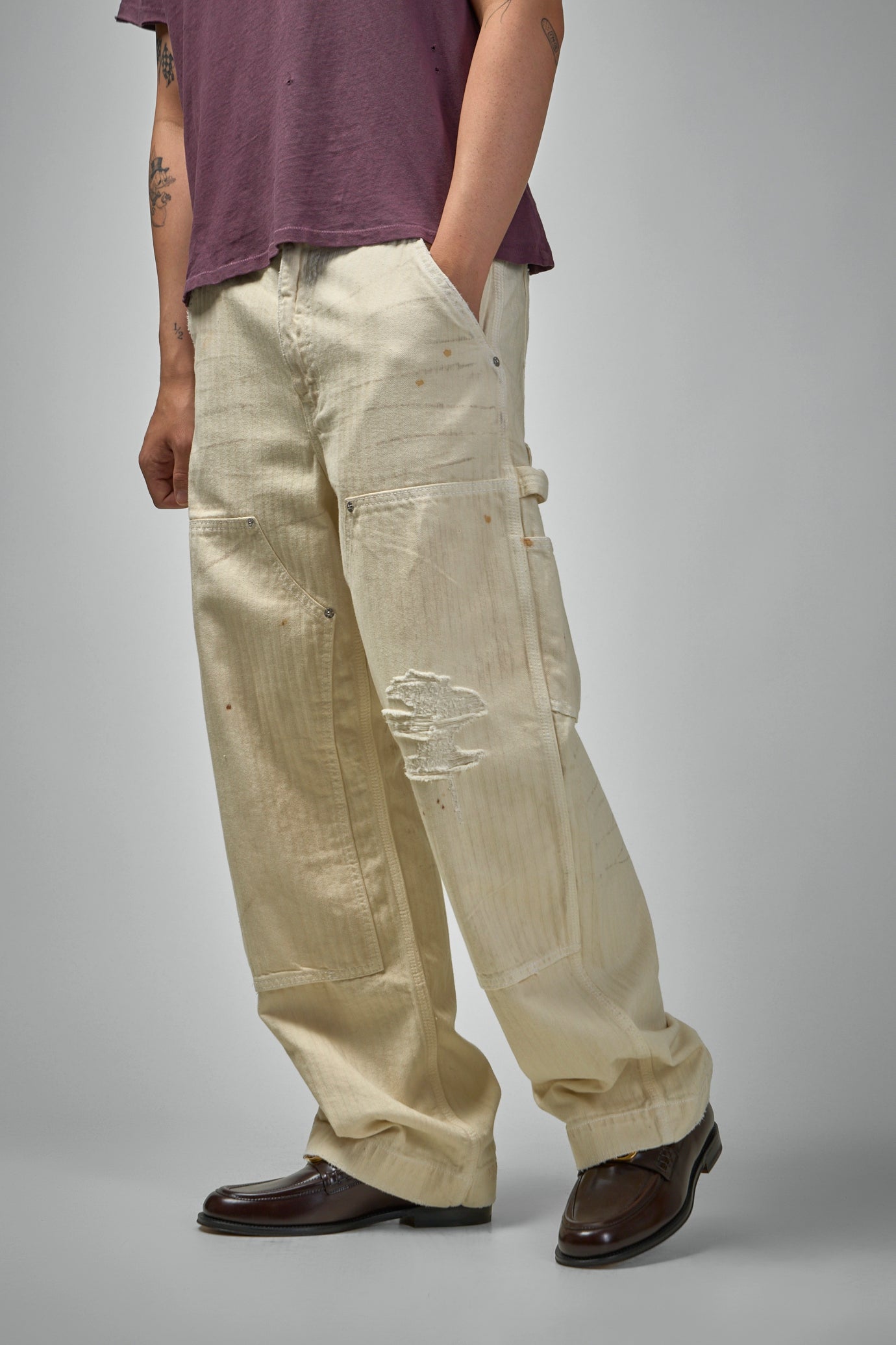 Double Knee Paint Pants