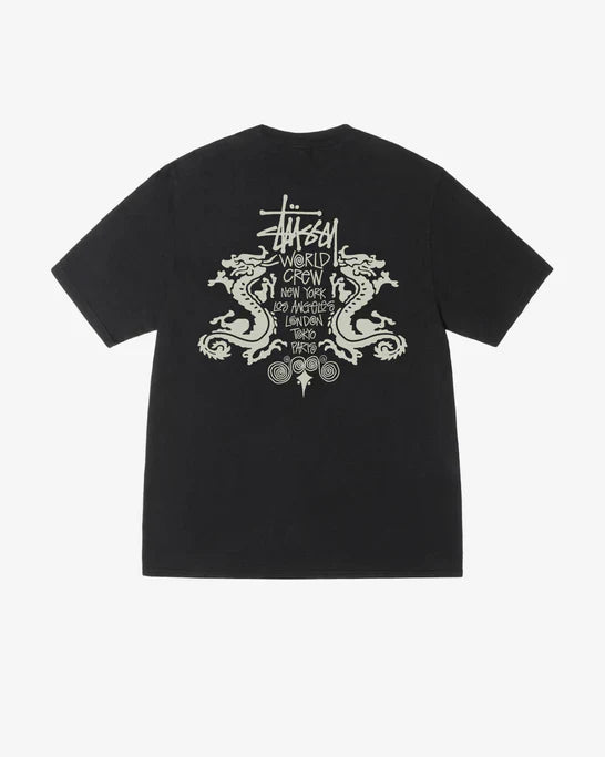 Stüssy - Double Dragon Pigment Dyed T-Shirt - (Black)