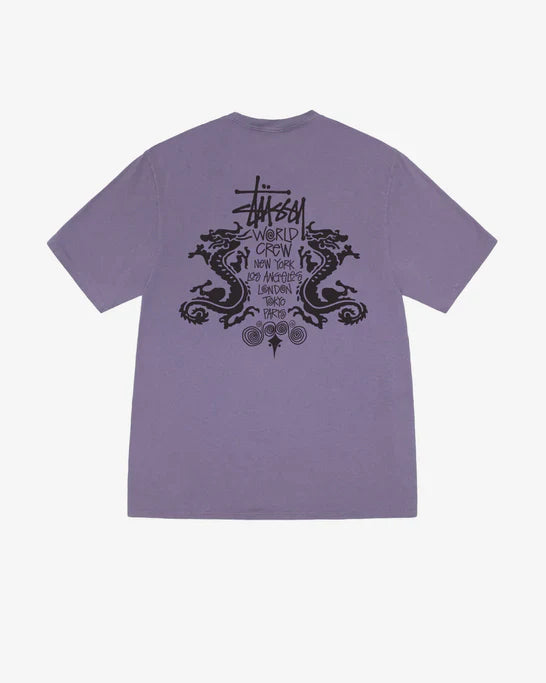 Stüssy - Double Dragon Pigment Dyed T-Shirt - (Grape)