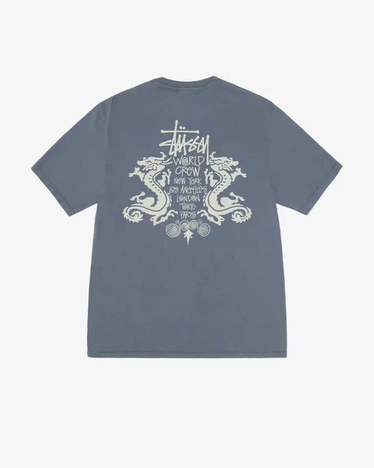 Stüssy - Double Dragon Pigment Dyed T-Shirt - (Navy)