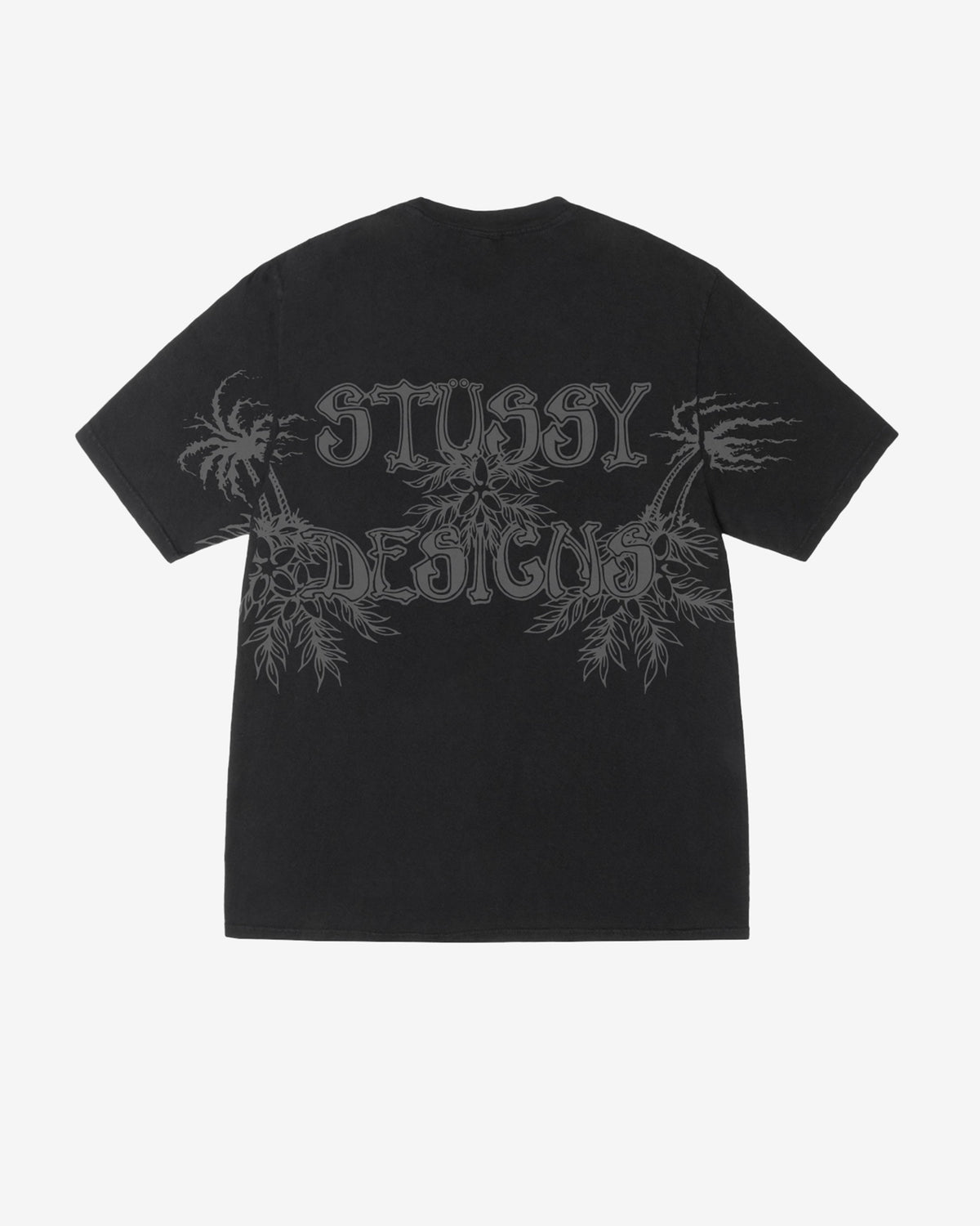 Stüssy - Wes Palms Pigment Dyed T-Shirt - (Black)