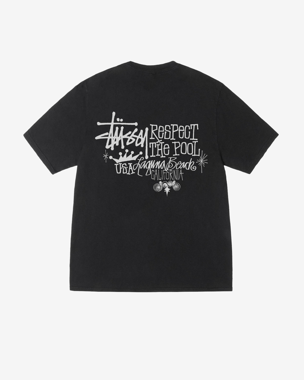 Stüssy - Respect The Pool Pigment Dyed T-Shirt - (Black)