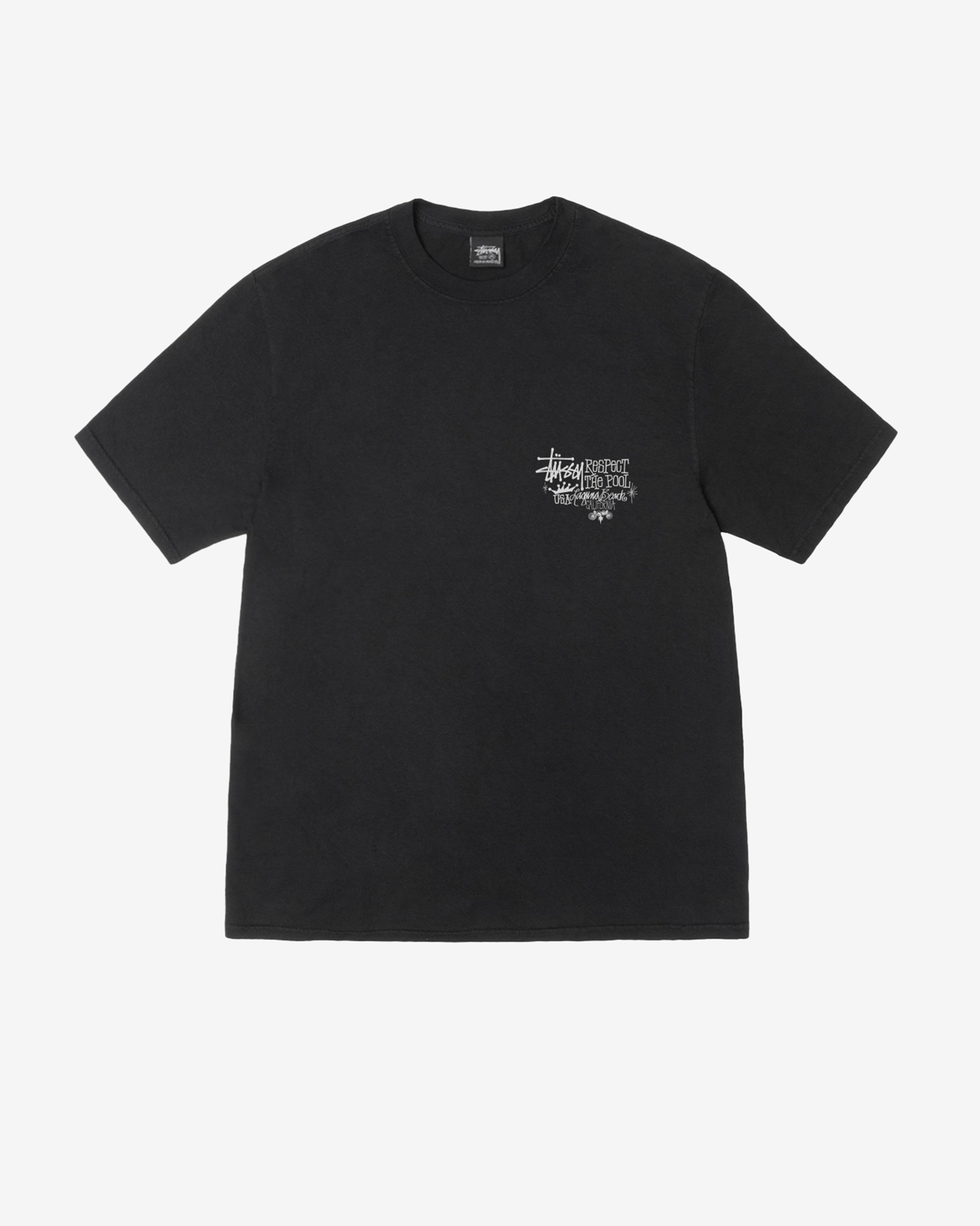 Stüssy - Respect The Pool Pigment Dyed T-Shirt - (Black)