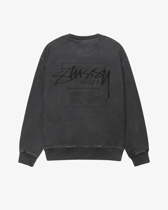 Stüssy - Modern Age Pigment Dyed Crew - (Black)
