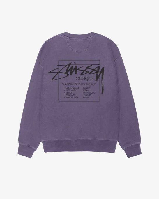 Stüssy - Modern Age Pigment Dyed Crew - (Grape)