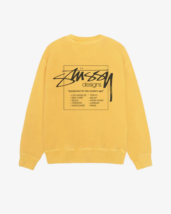 Stüssy - Modern Age Pigment Dyed Crew - (Yellow)