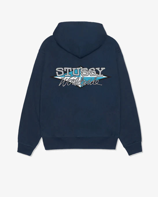 Stüssy - Men's Worldwide Diamond Hood - (Navy)