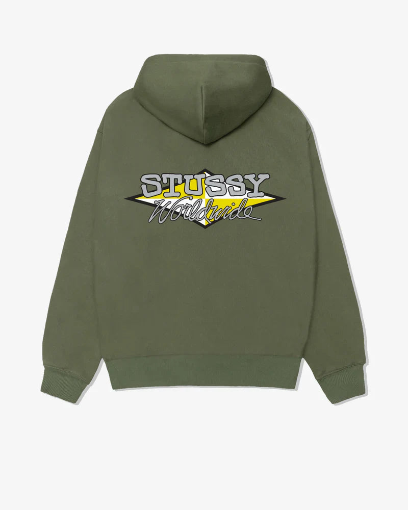 Stüssy - Men's Worldwide Diamond Hood - (Olive)