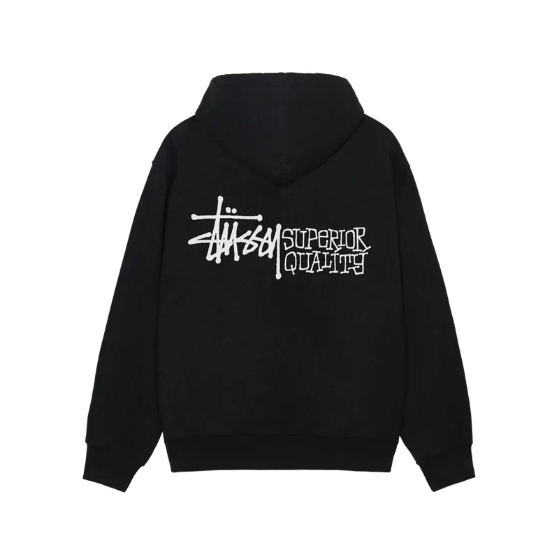 Stüssy - Men's Superior Quality Zip Hood - (Black)