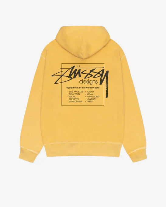 Stüssy - Modern Age Pigment Dyed Zip Hood - (Yellow)