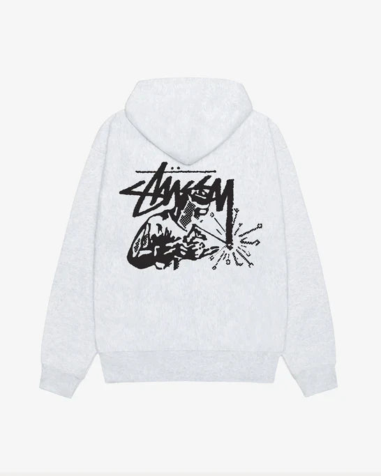 Stüssy - Men's Welder Zip Hood - (Ash Heather)