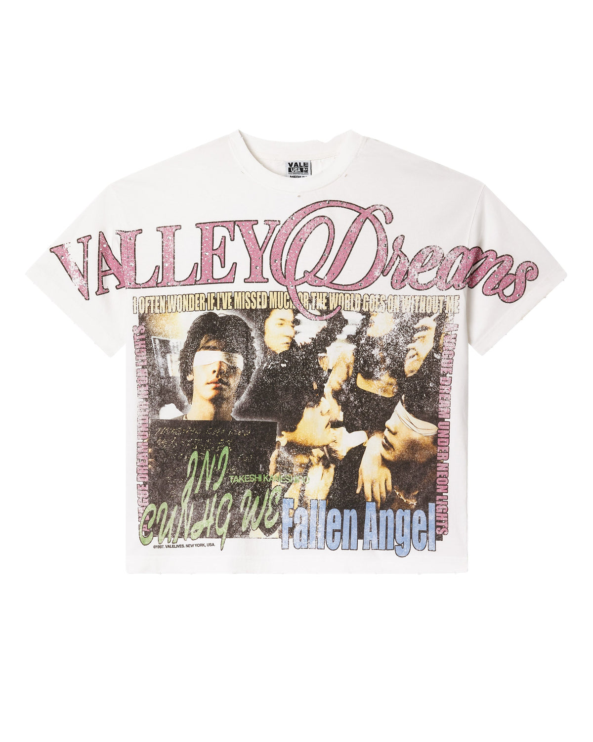 WHITE FALLEN BLING TEE