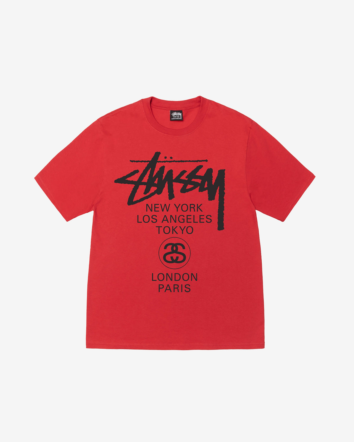 Stüssy - Men's World Tour T-Shirt - (Cayenne)