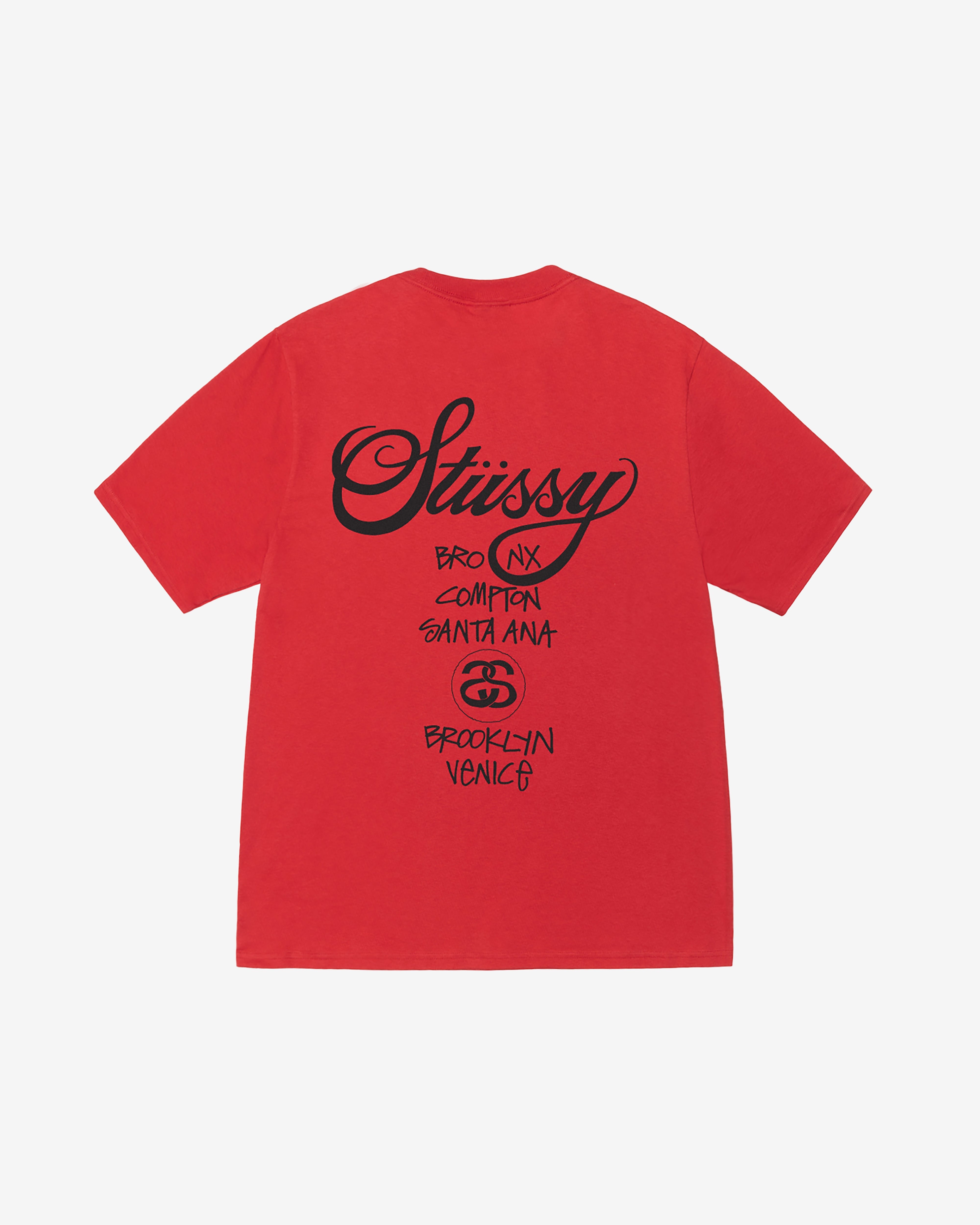 Stüssy - Men's World Tour T-Shirt - (Cayenne)
