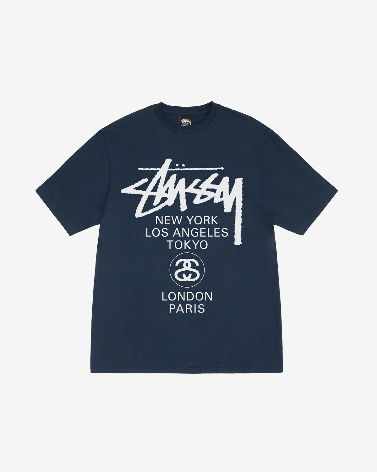 Stüssy - Men's World Tour T-Shirt - (Navy)