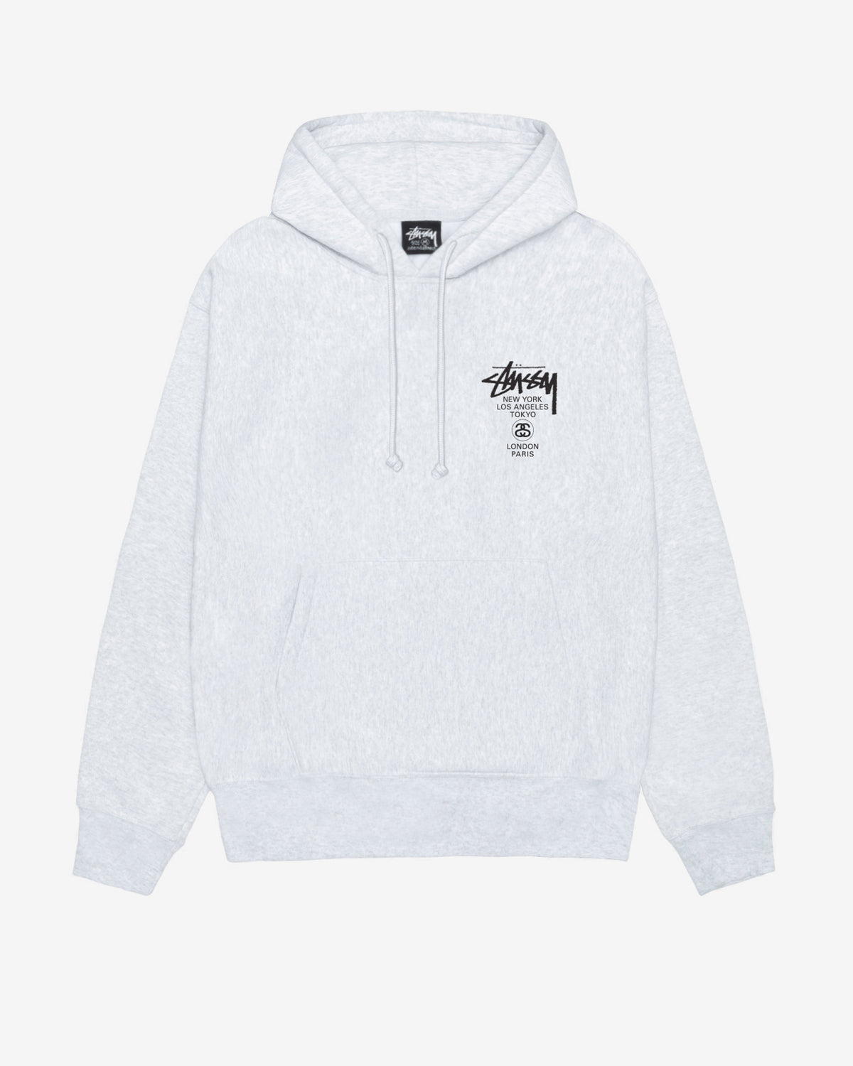 Stüssy - Men's World Tour Hoodie - (Ash Heather)
