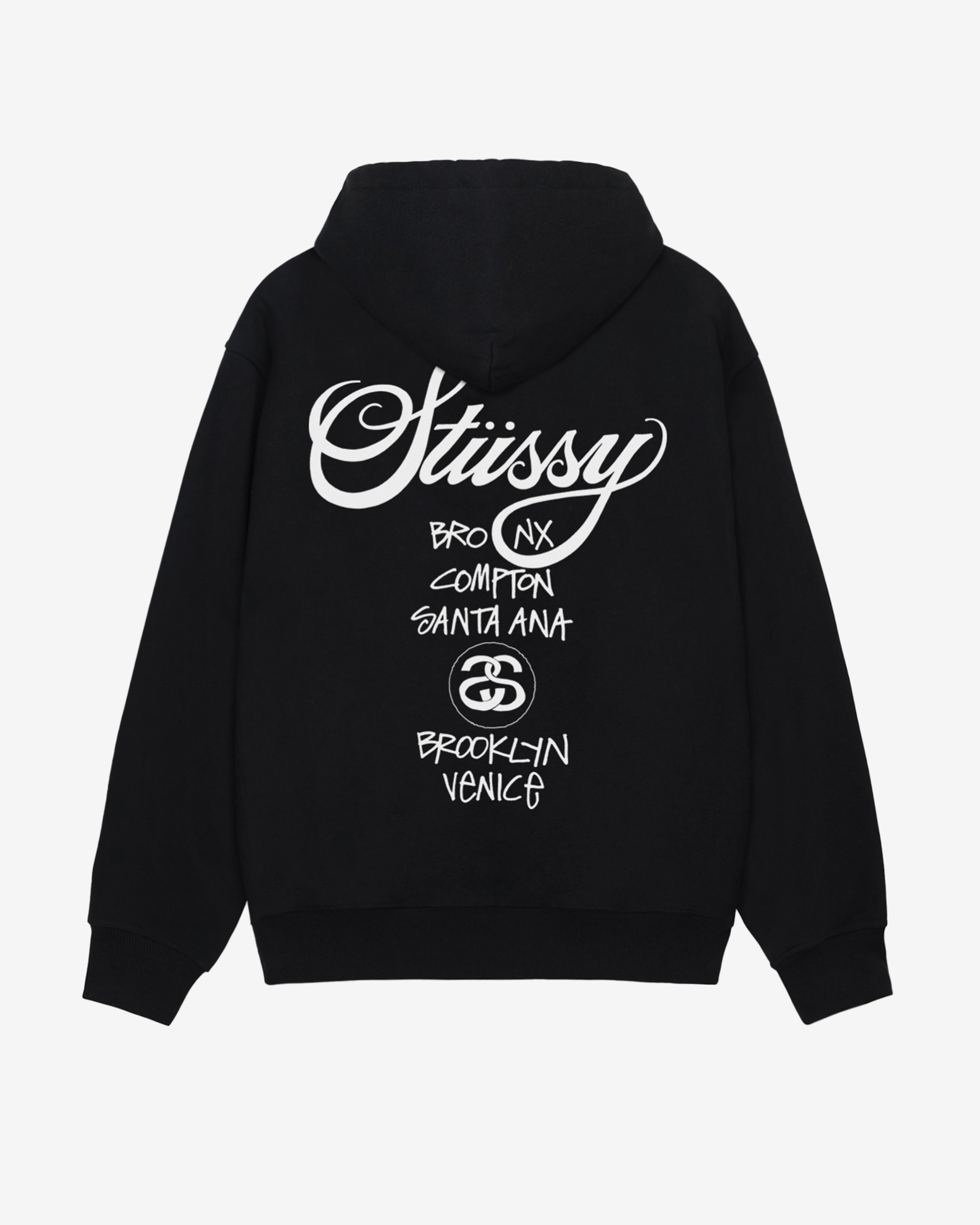 Stüssy - Men's World Tour Hoodie - (Black)