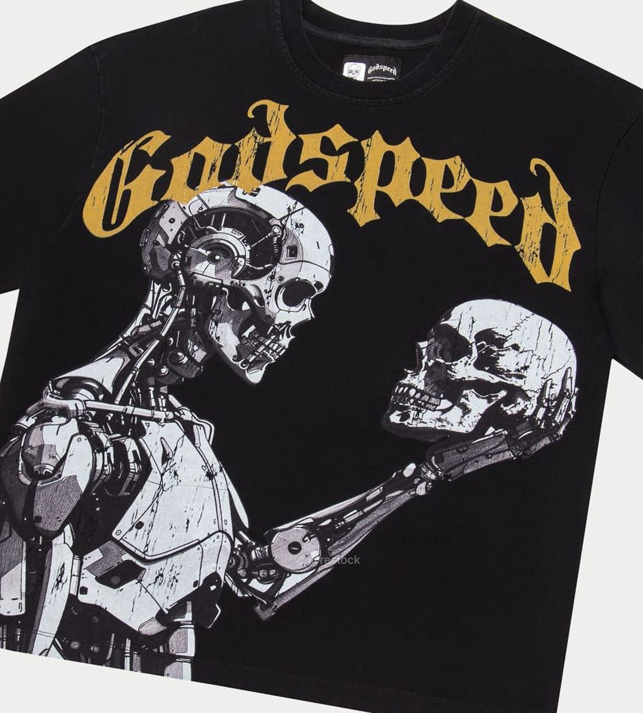 Godspeed Mankind vs AI 3 Tee Black/Yellow