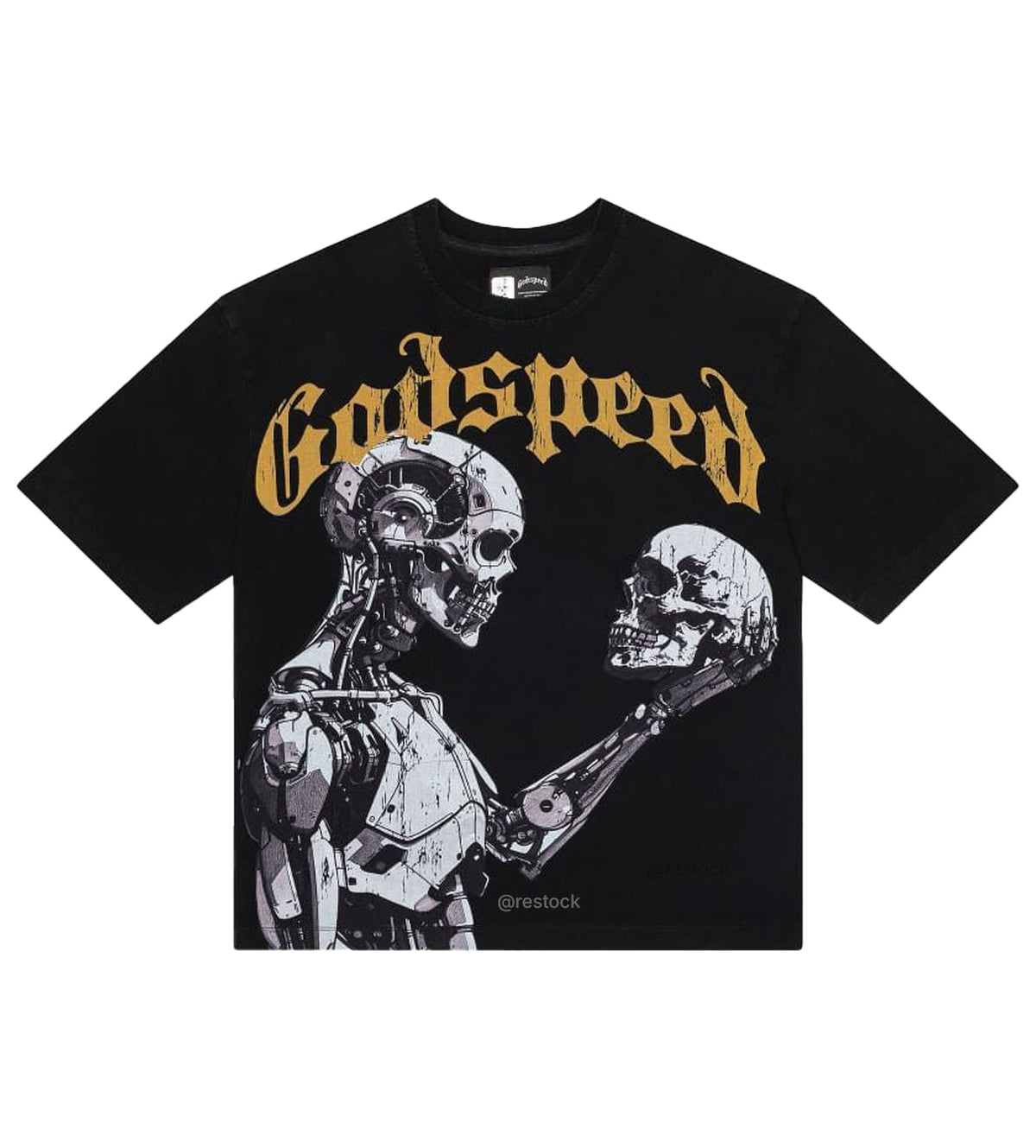 Godspeed Mankind vs AI 3 Tee Black/Yellow