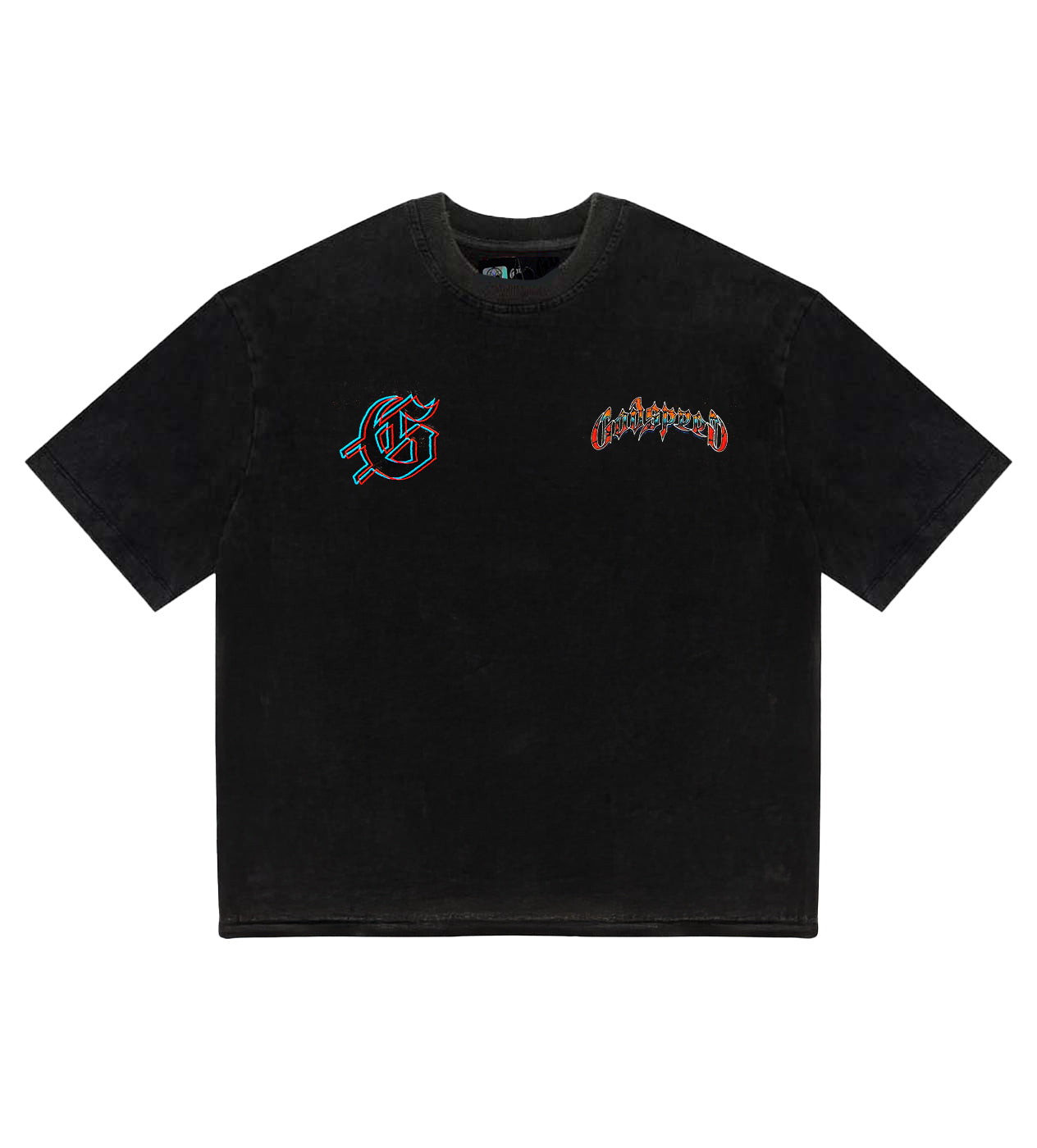 Godspeed Natural Disaster Tee Washed Black