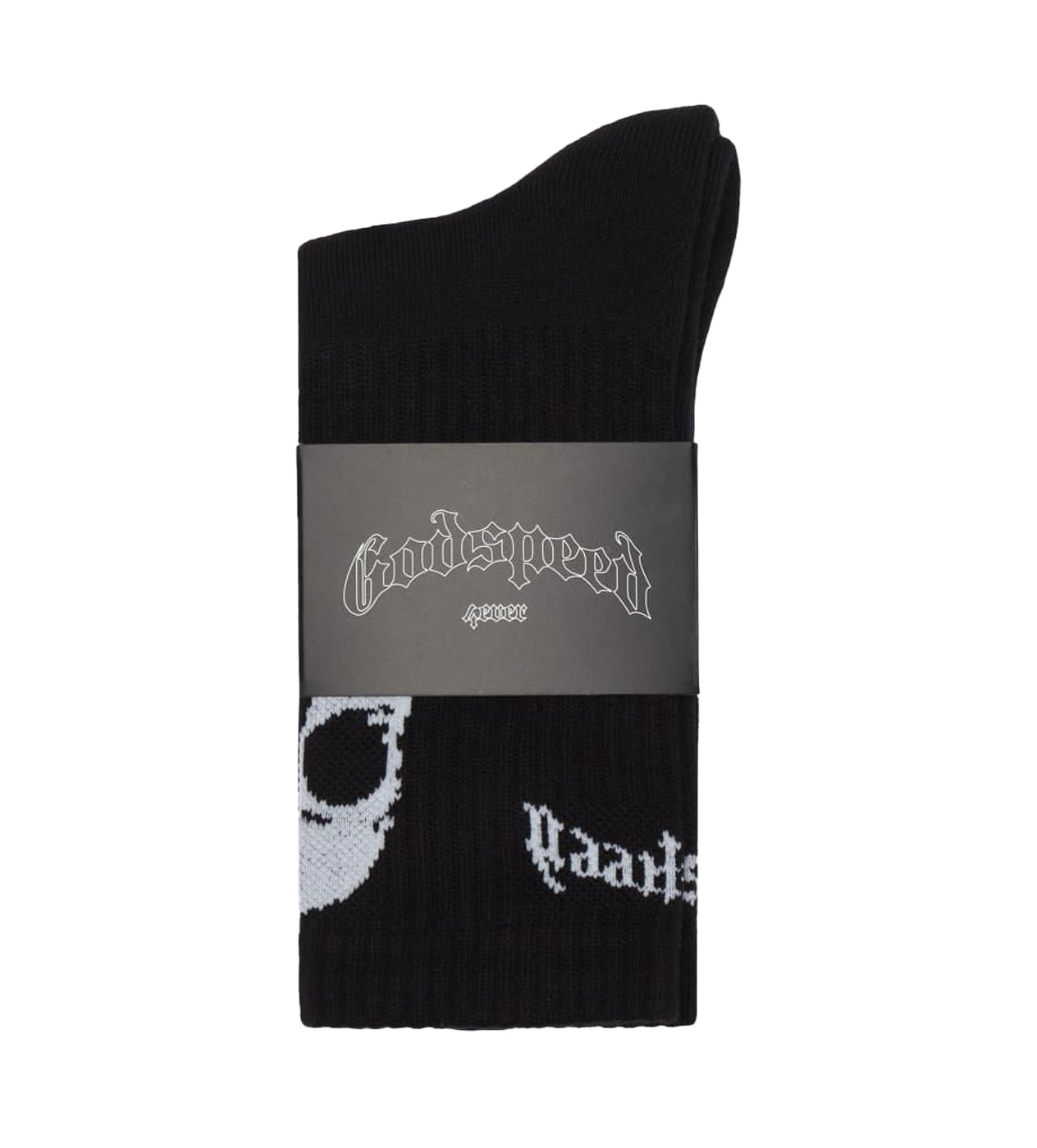 Godspeed Skull Roses Socks Black