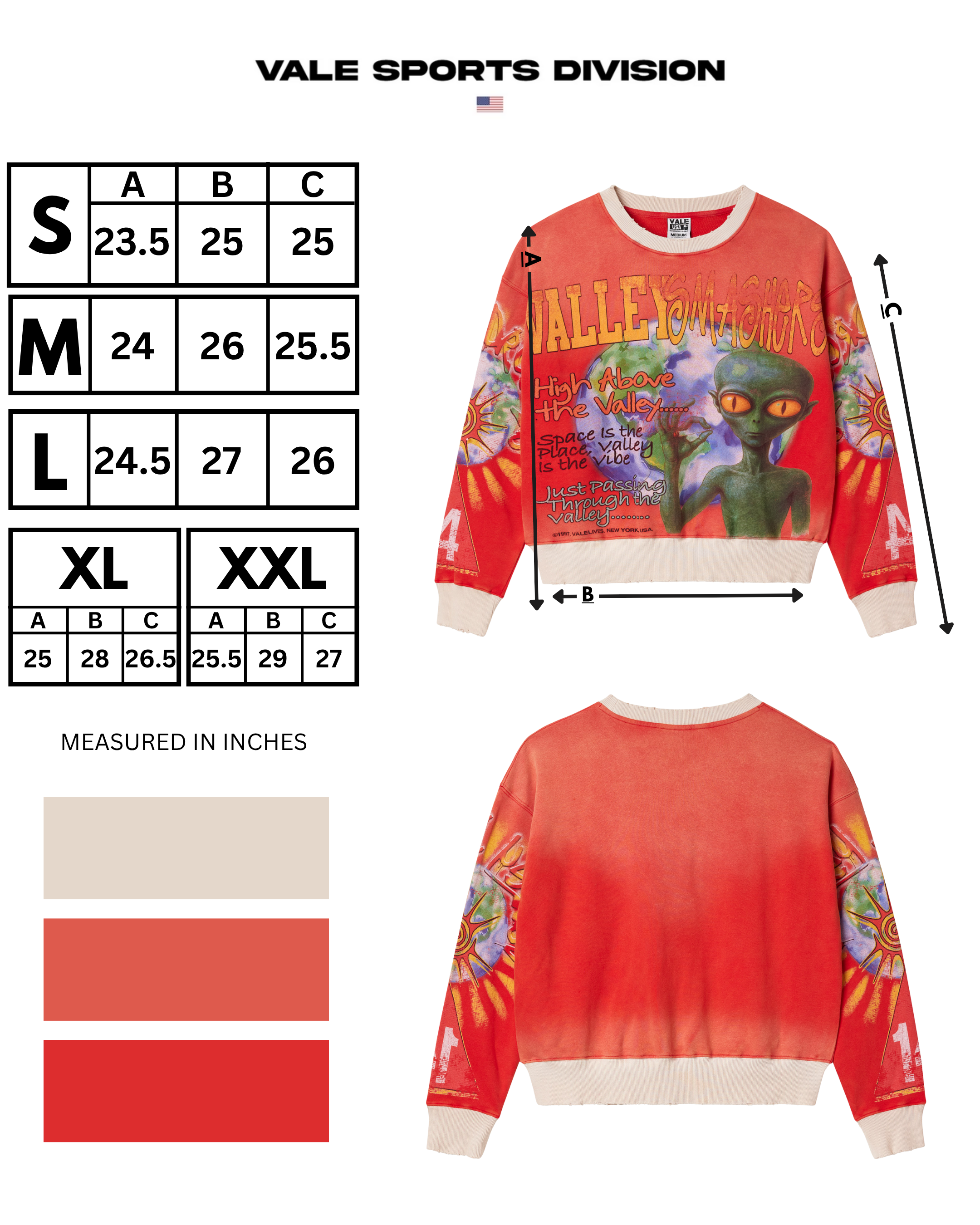 RED ALIEN CREWNECK