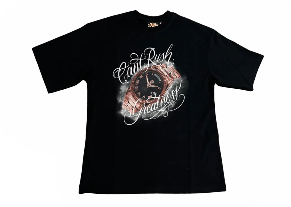 Syna World Can't Rush Greatness Watch Tee Black