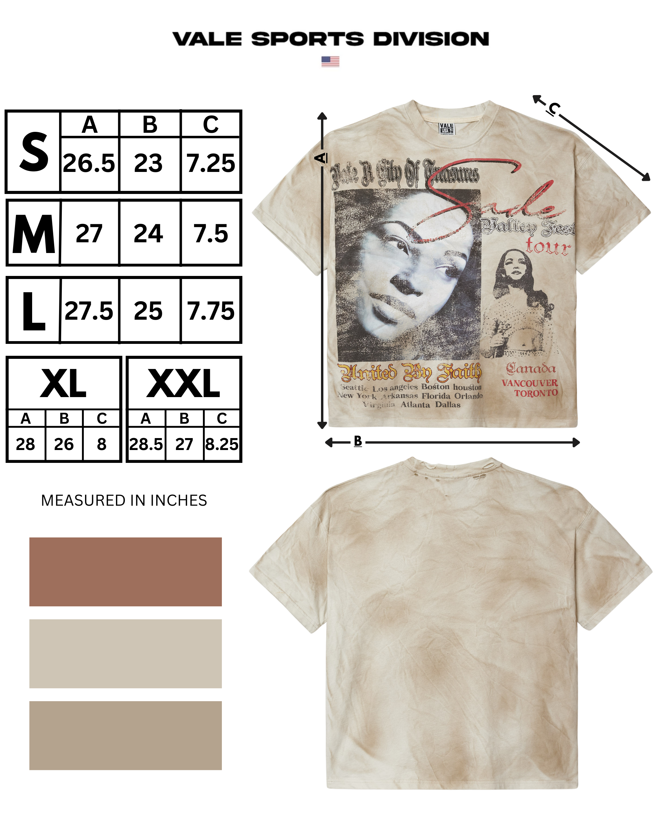 VALLEY TOUR CREME TEE